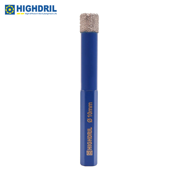 HIGHDRIL Diamond Vacuum Brazed Hexagon Shank Drill Bits for Granite Marble Masonry Hard Plastic Dia 6-38mm