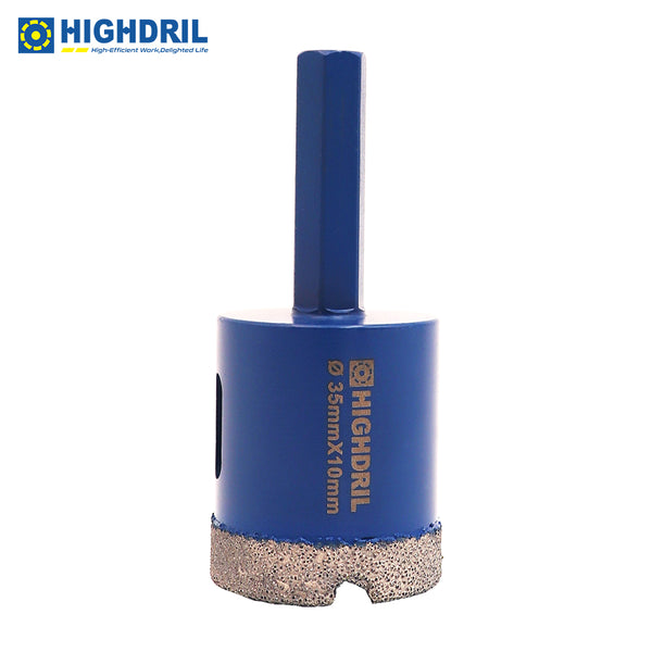 HIGHDRIL Diamond Vacuum Brazed Hexagon Shank Drill Bits for Granite Marble Masonry Hard Plastic Dia 6-38mm