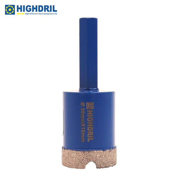 HIGHDRIL Diamond Vacuum Brazed Hexagon Shank Drill Bits for Granite Marble Masonry Hard Plastic Dia 6-38mm